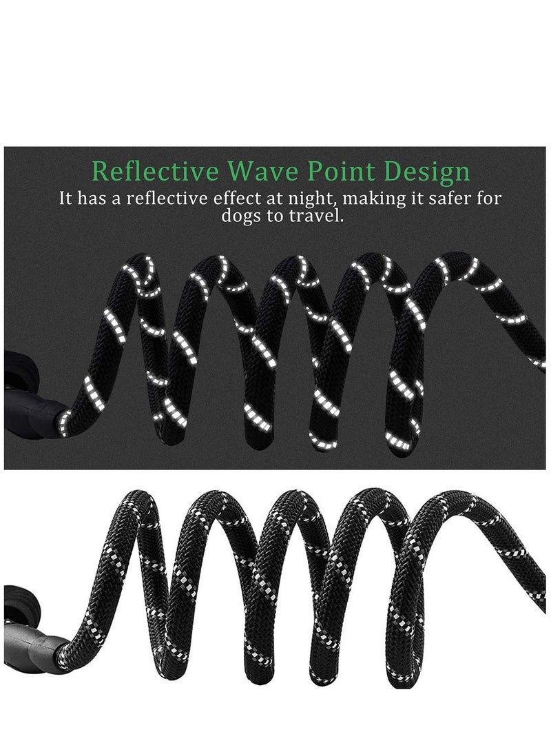 KASTWAVE Rope Dog Lead, 5FT Durable Rope Twist Lead with Soft Padded Handle and High Reflective Threads for Small, Medium and Large Dogs - Image 5