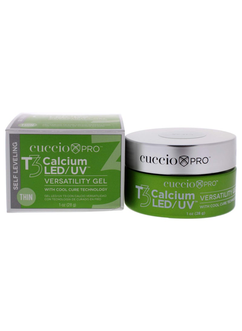 Cuccio - Cuccio Pro T3 LED/UV Cool Cure Versatility Gel - Self-Levelling Gel With Calcium - Incredibly Flexible - Strong Adhesion - High Shine Finish - Fast Application - Clear - 1 Oz Nail Gel - Image 1