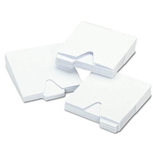 Vaultz CD Sleeves - Pack of 100 Thin CD and DVD Sleeve File Folders for Preservation & Organizing w/Thumb Notch, Perfect for CD Sleeve Storage Boxes - White - Image 2