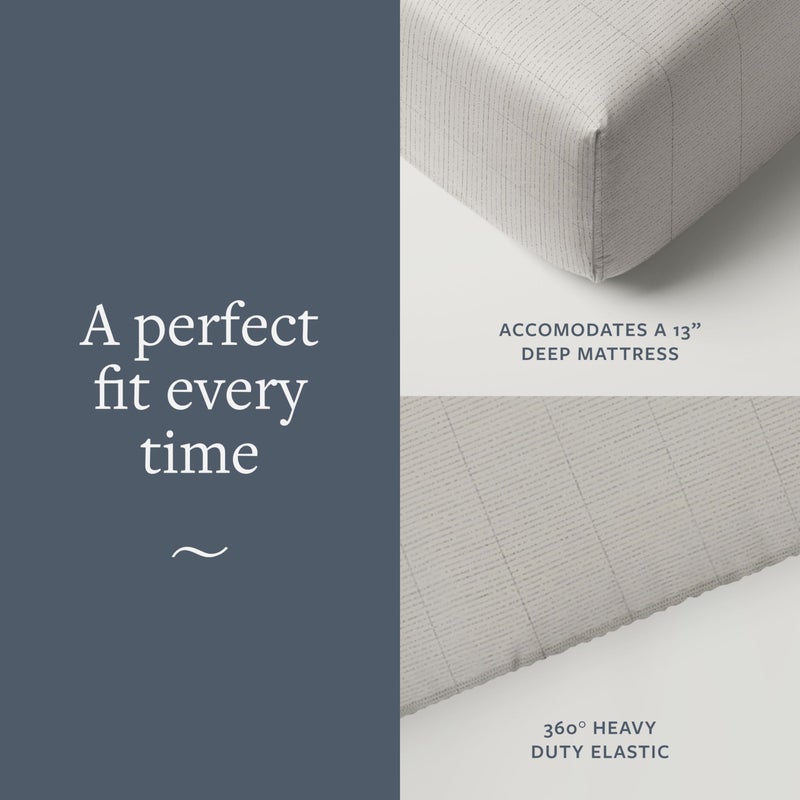 GroundLuxe GroundLuxe Organic Fitted Grounding Sheet in Light Gray for a King Size Bed  - Image 3