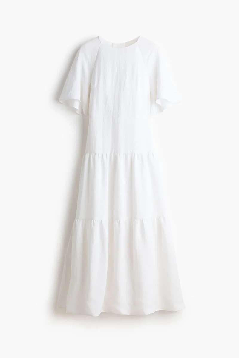 H&M  Tie-detail tiered dress for Women | Best Price UAE