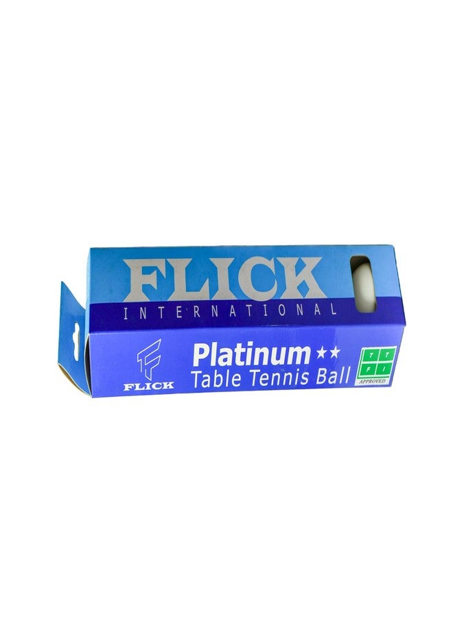 FLICK كرات تنس الطاولة فليك بلاتينيوم نجمتين - معتمدة من الاتحاد الدولي لتنس الطاولة - مقاس قياسي 40+ مم، مصنوعة من مادة ABS، كرات بيضاء متينة للبطولات والتدريب - عبوة من 6 كرات (علبة واحدة) - Image 3