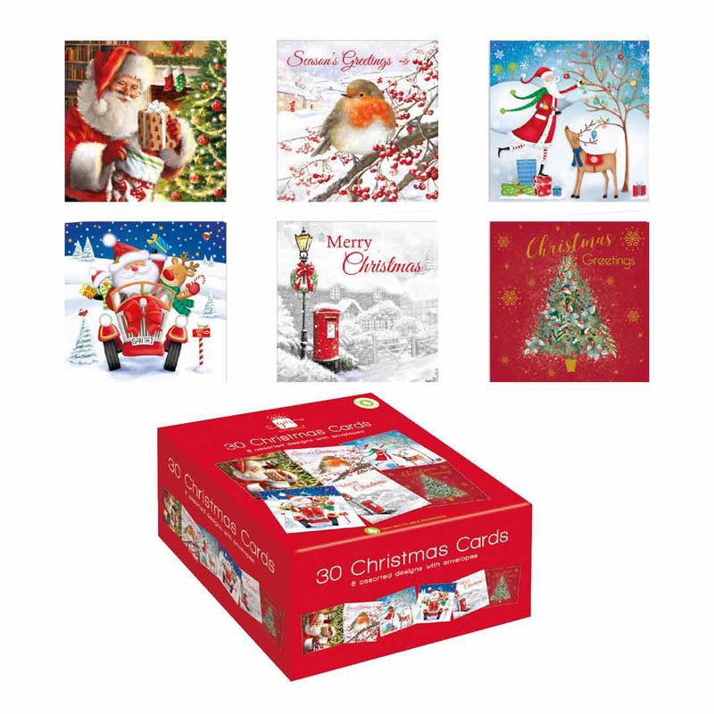 GIFTMAKER Christmas Cards Box, Themed Box - 30 pcs, China - Image 4