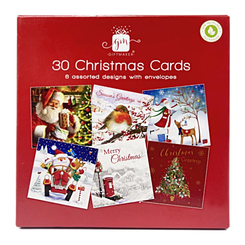 GIFTMAKER Christmas Cards Box, Themed Box - 30 pcs, China - Image 2