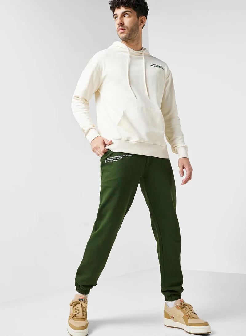 Namshi x Sustainable Oversize Hoodie With Back Print