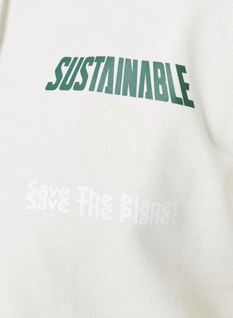 Namshi x Sustainable Oversize Hoodie With Back Print