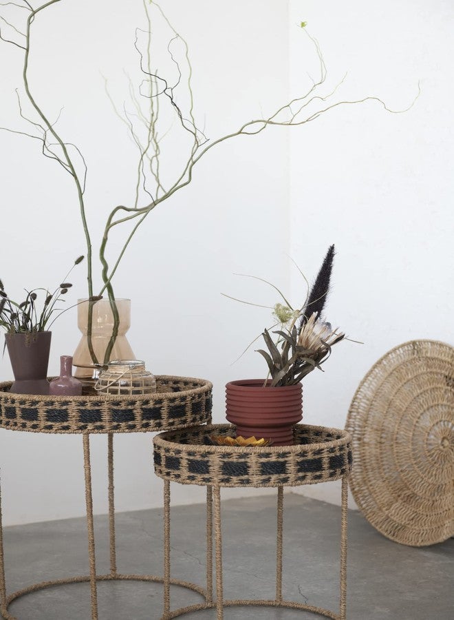 بلومينج فيل حامل شموع صغير من الزجاج ملفوف بالخيزران من بلومينغفيل مع مزهرية بمقبض، 5 بوصات طول × 5 بوصات عرض × 4 بوصات ارتفاع، طبيعي، AH2300 - Image 2