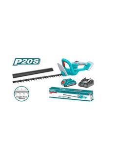 TOTAL Super Total 20V Lithium-Ion Cordless Hedge Trimmer with 460mm Blade - Includes Safety Goggles, Gloves, with Rechargeable Battery & Charger for Effortless Hedge Clipping, Grass Trimming, Pristine Landscaping and Easy Yard Maintenance  - Image 1