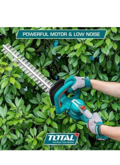 TOTAL Super Total 20V Lithium-Ion Cordless Hedge Trimmer with 460mm Blade - Includes Safety Goggles, Gloves, with Rechargeable Battery & Charger for Effortless Hedge Clipping, Grass Trimming, Pristine Landscaping and Easy Yard Maintenance  - Image 4