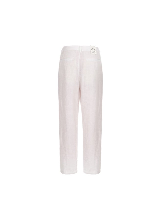 Zara men's Minimalist Solid Color Soft Comfortable Breathable Versatile Casual Pants - Image 3