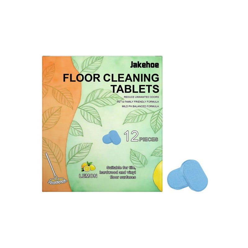 Jakehoe Floor Cleaning Tablets For Tiles And Hardwood Floors, Remove Stains, Deodorize, Leave A Fresh Scent, Clean And Add Shine, Effervescent Tablets - Image 1