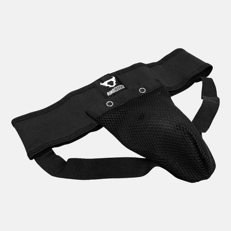 Venum Black Ringhorns Charger Groin Guard Support for Men | Best Price UAE