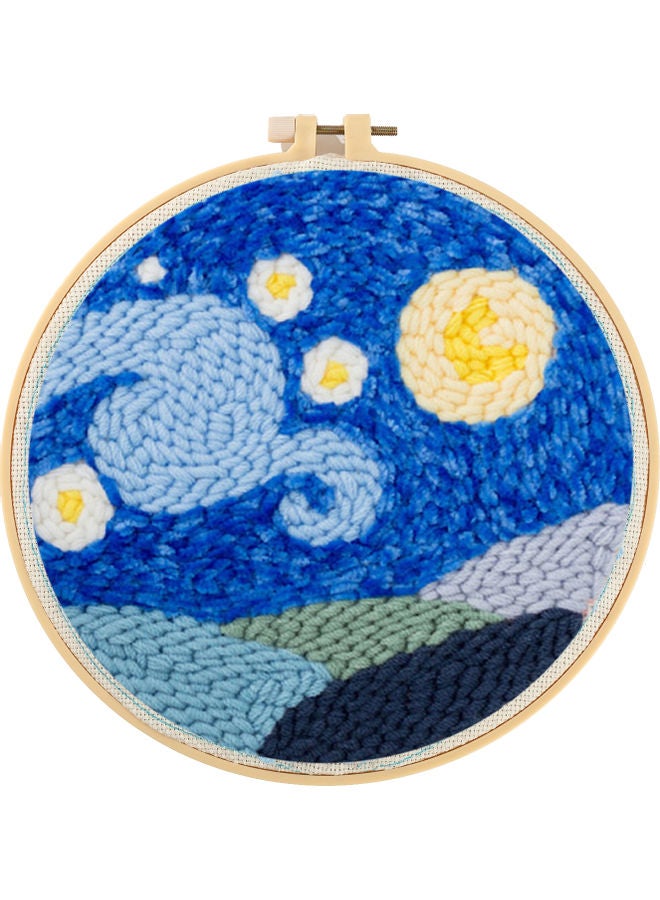 Punch Needle Starter Kit Blue/Yellow/Black 25.00x3.00x25.00cm - Image 1
