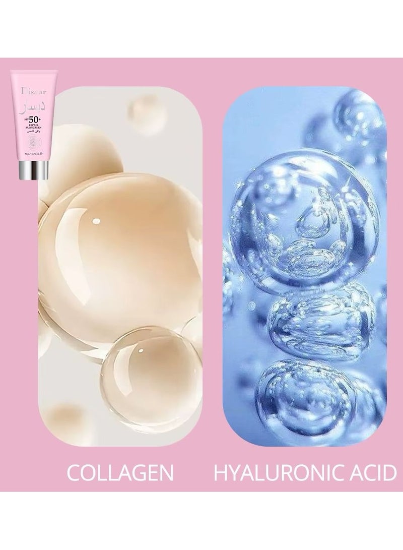 Disaar Collagen & Hyaluronic Acid  Repair Sunscreen SPF50+50g - Image 3
