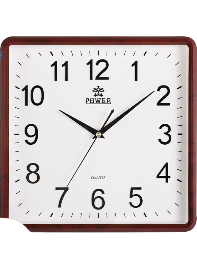 POWER Tyrant King Clock Square Living Room Simple Hanging Clock Clock 3D Letter Wall-Mounted 30Cm Wood Grain Color Bw23005J - Image 2