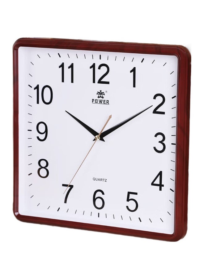 POWER Tyrant King Clock Square Living Room Simple Hanging Clock Clock 3D Letter Wall-Mounted 30Cm Wood Grain Color Bw23005J - Image 1