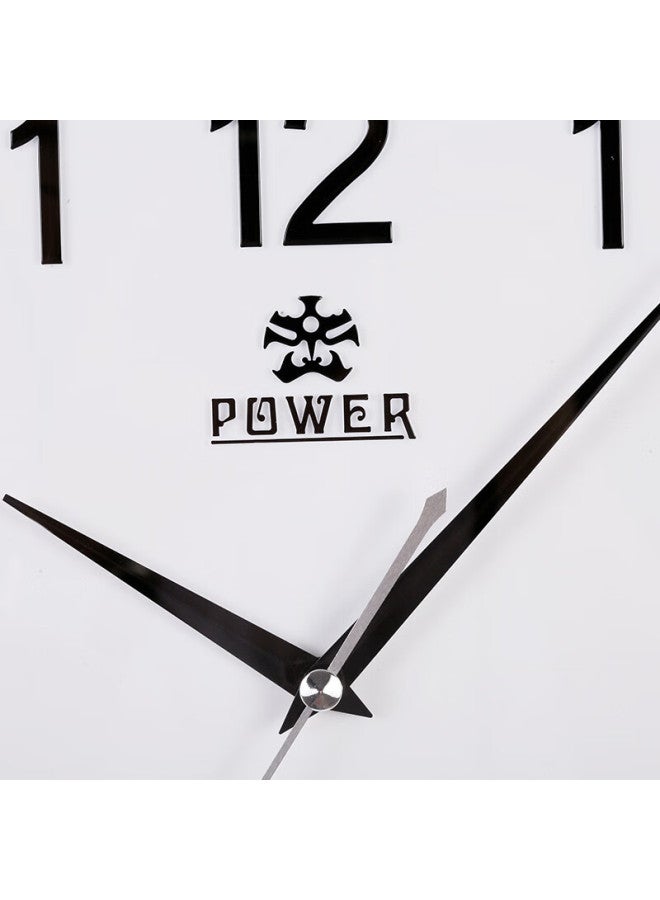 Power Tyrant King Clock Square Living Room Simple Hanging Clock Clock 3d Letter Wall-mounted 30cm Wood Grain Color Bw23005j - Image 3