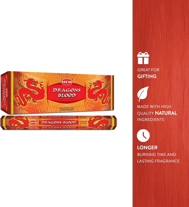 HEM Dragons Blood Incense Sticks - 120 Sticks Box for Relaxation and Stress Relief - Image 4