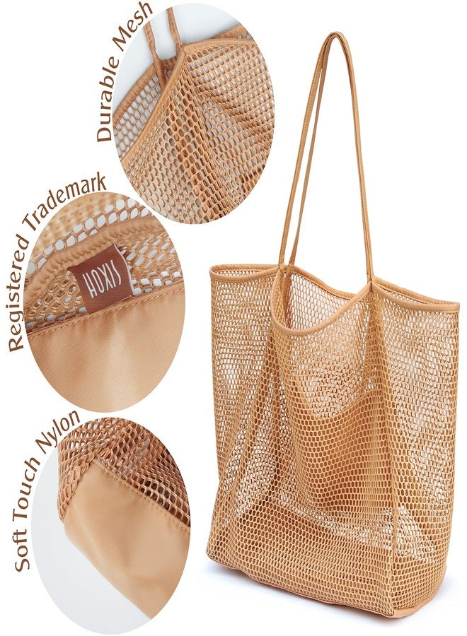 Hoxis Mesh Beach Tote Womens Shoulder Handbag Large - Image 2