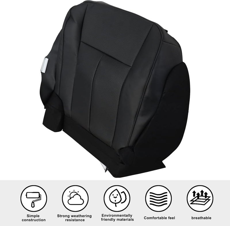 Sekeseauto Front Driver Side Bottom Perforated Leather Replacement Seat Cover Black for Ford Expedition 2007-2014 - Image 3