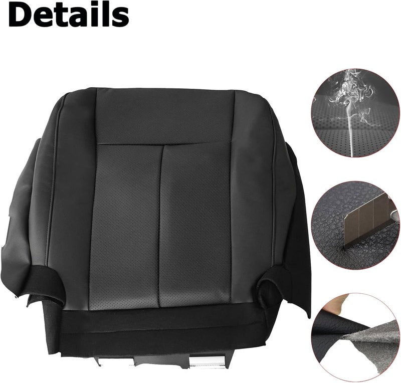 Sekeseauto Front Driver Side Bottom Perforated Leather Replacement Seat Cover Black for Ford Expedition 2007-2014 - Image 5