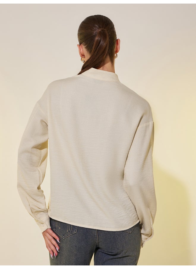 Take Two Take Two Embroidered Detail Long Sleeve Regular Fit Shirt  - Image 4