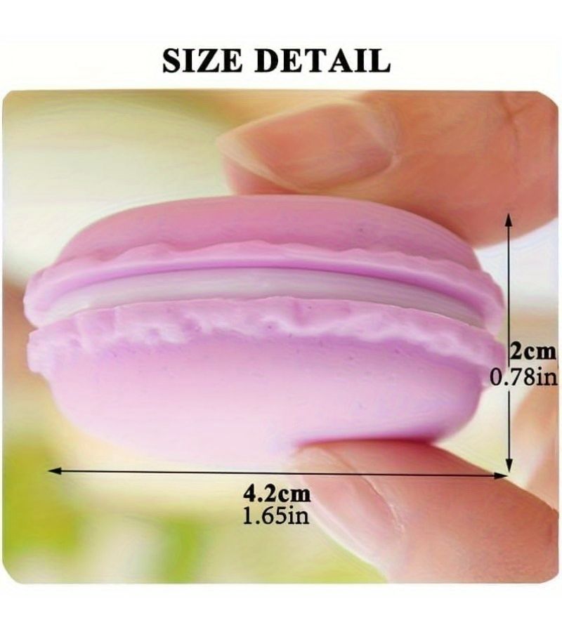 8 Pcs Macaron Shaped Plastic Storage Box With Padded Accessories Cute Travel Container - Image 5