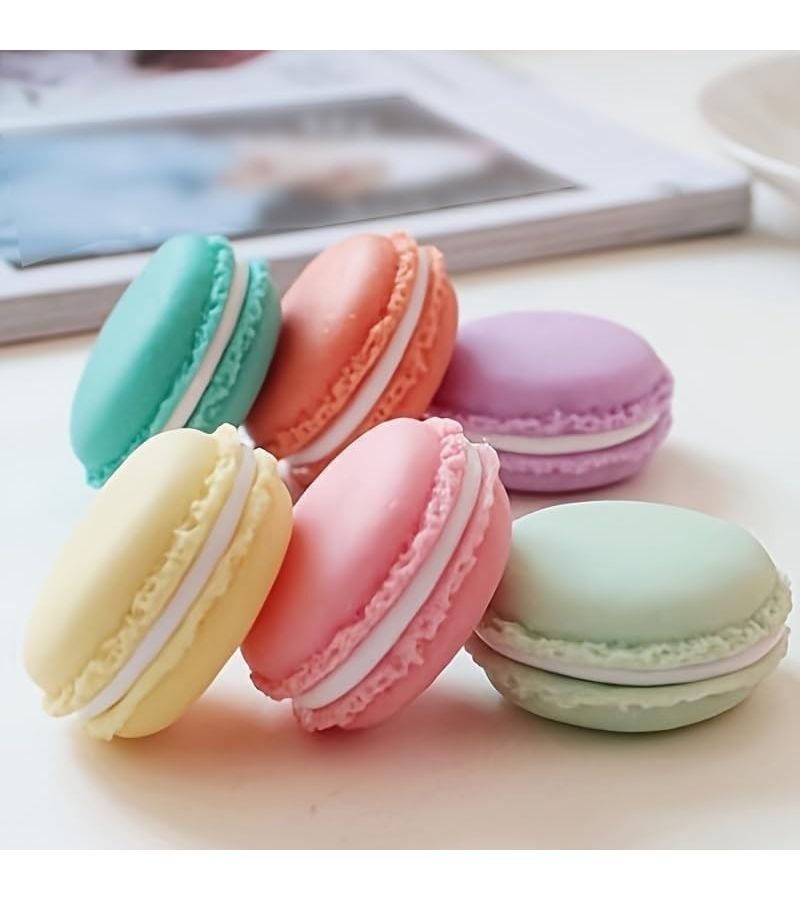 8 Pcs Macaron Shaped Plastic Storage Box With Padded Accessories Cute Travel Container - Image 3