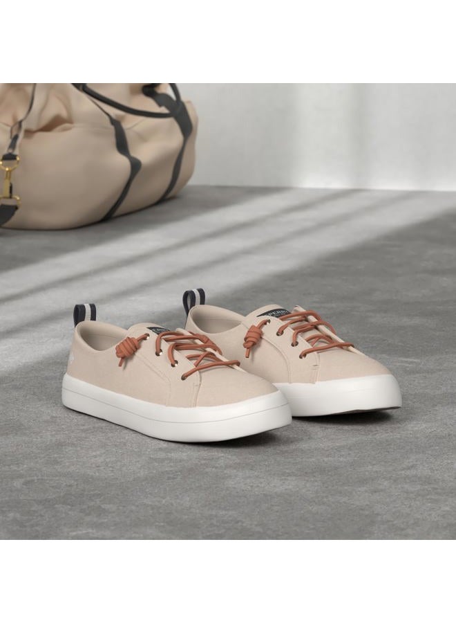 SPERRY Women's Crest Vibe Sneaker, Linen/Oat, 7.5 Wide - Image 3