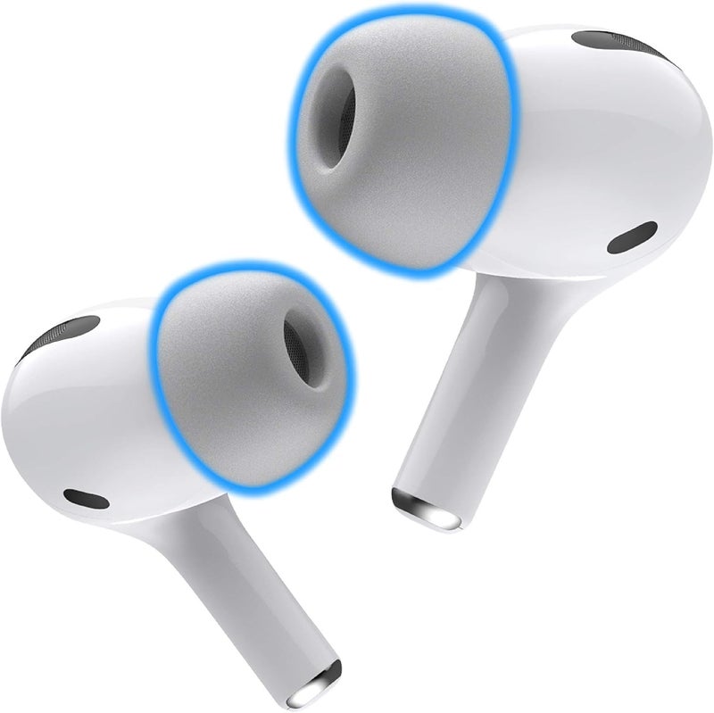 AutoLine Pro Foam Masters Memory Foam Ear Tips for AirPods Pro 3rd Gen Only | Comfortable | Secure | Better Noise Cancellation | Version 3.0 Replacement Buds, Gray - Medium - Image 1