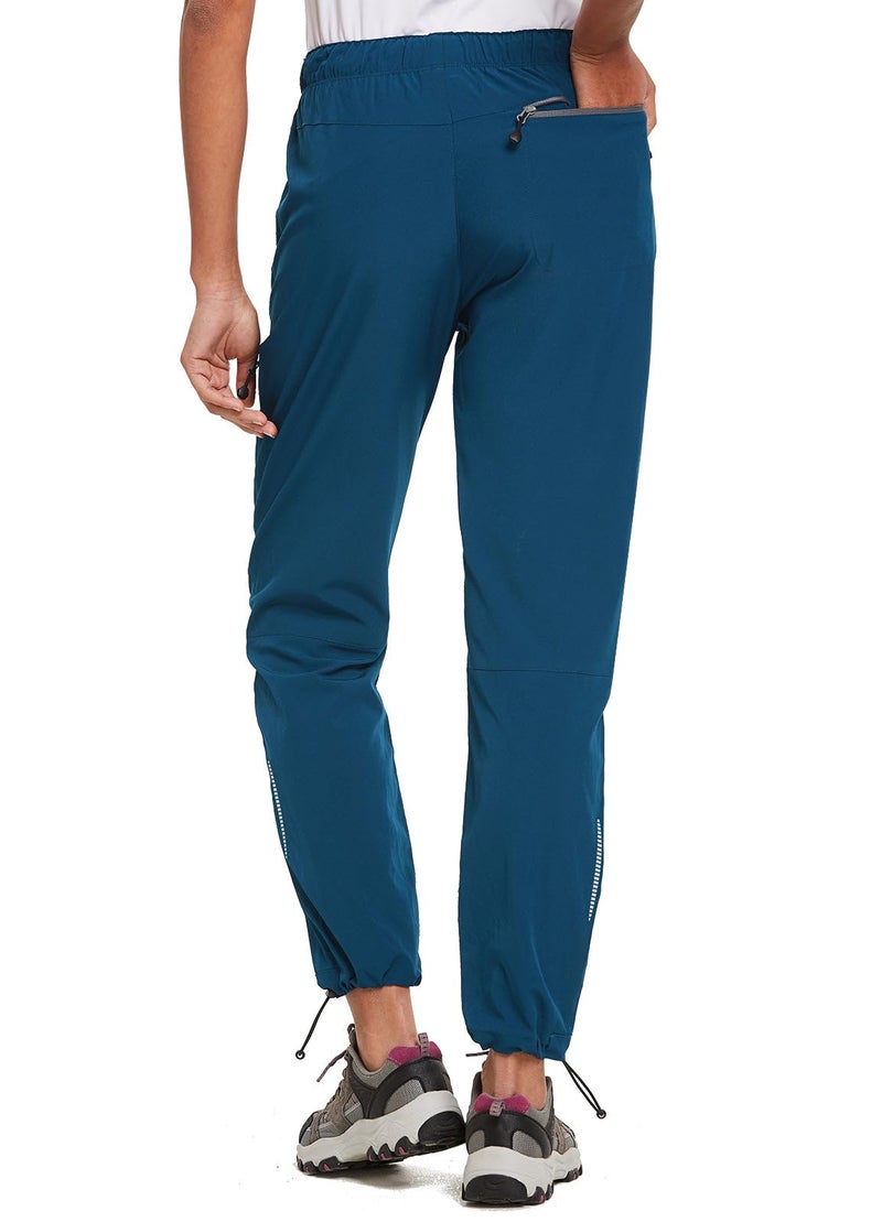 baleaf Women's Hiking Pants Quick Dry Water Resistant Lightweight Joggers Pant for All Seasons Elastic Waist Navy Blue Size M - Image 4