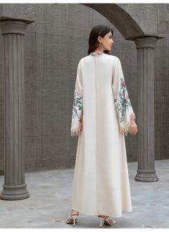 Madam Uniq Women's V-Neck Embroidered Tassel Robe Dress  - Image 2