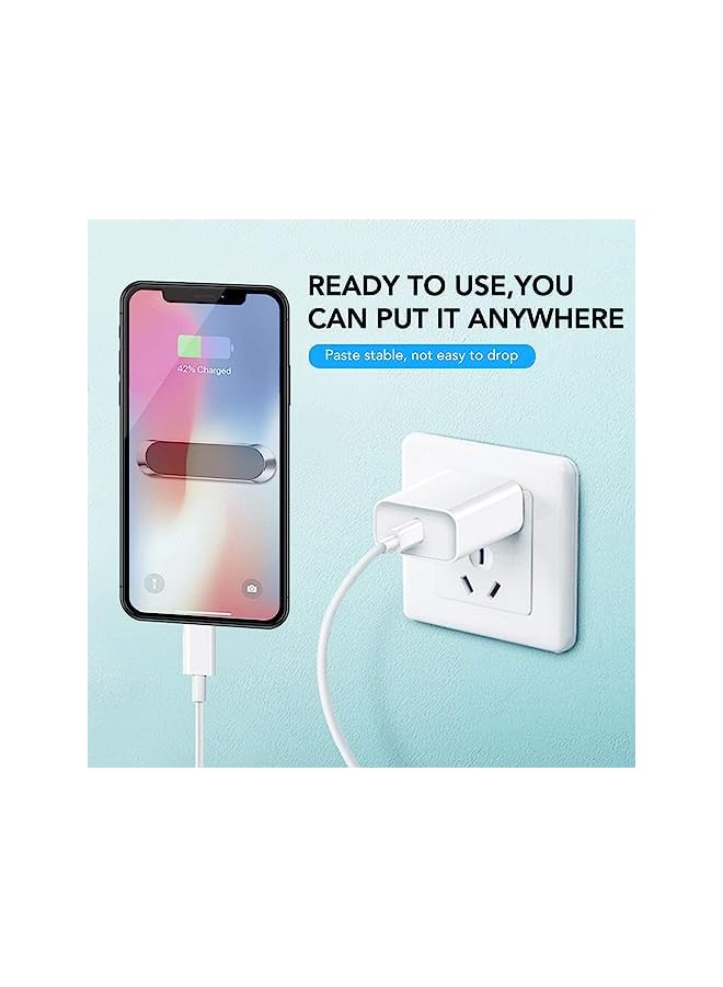 Zaboon Magnetic Car Phone Holder, Silicone Wall Cell Phone Stand 6Pcs Magnet Magnetic For Car Dashboard, Office, Home Wall, Bedside, All Mobile Phone Universal - Image 4