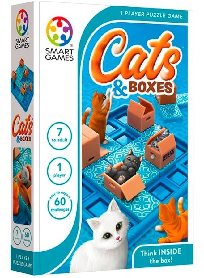 SmartGames Cats & Boxes Puzzle Game – 60 Brain Challenges Travel Game for Kids & Adults - [SG 450 - Image 3