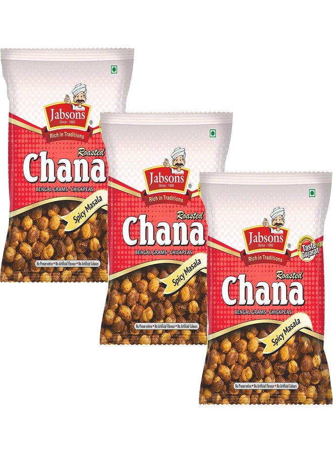 Jabsons - Roasted Chana Chickpeas (3 Pack), 150g x 3 (Spicy Masala) - Image 1