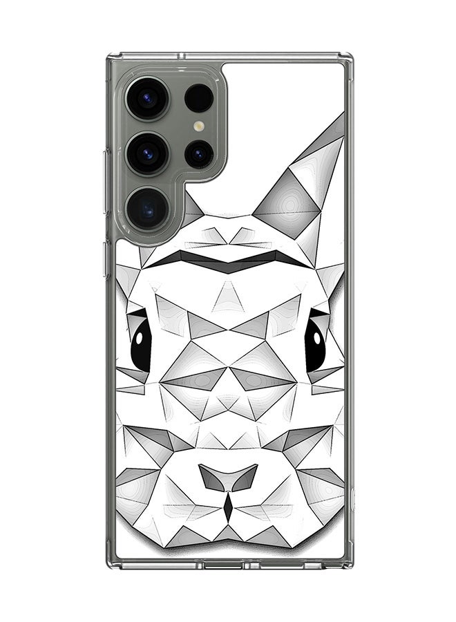 Stylizedd Classic Clear Case for Samsung Galaxy S25 Ultra , Hybrid Soft Case Flexible Edges Anti Drop TPU PC Gel Thin Transparent Cover - Poly Bunny - Image 1