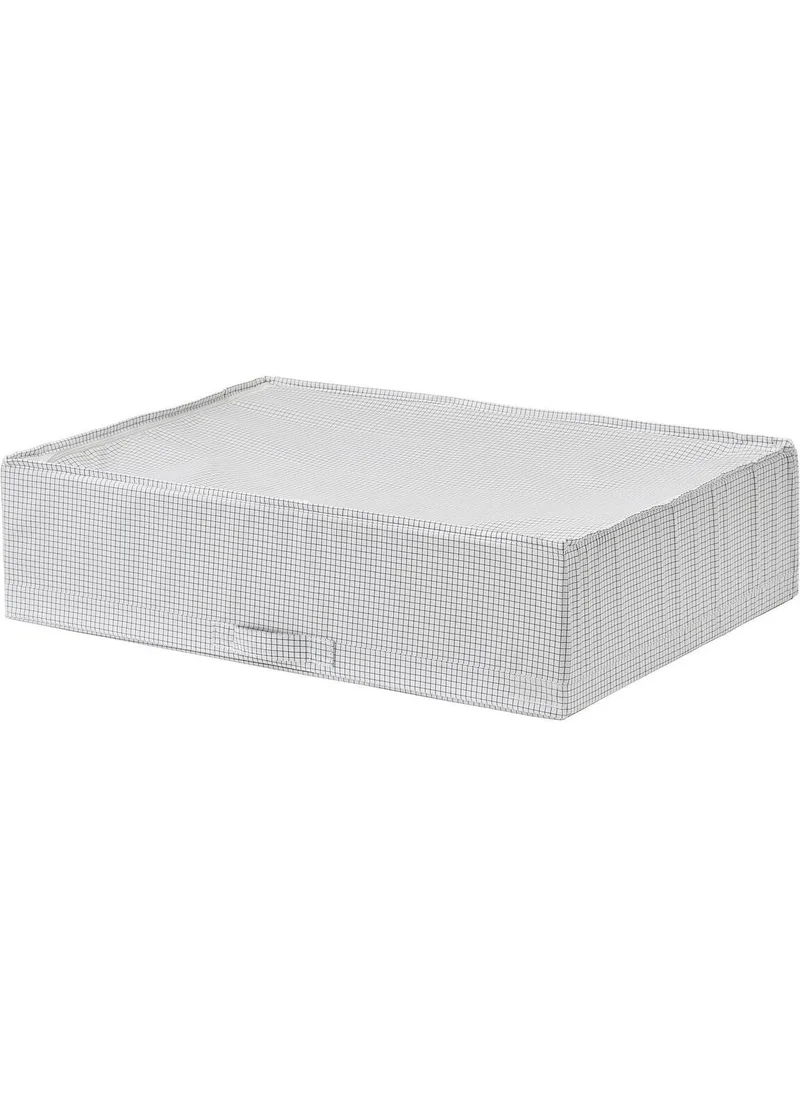 أيكيا Stuk Decorative White-Gray Square Patterned Storage Box, Storage Bag, 71X51X18 cm Stuk Square