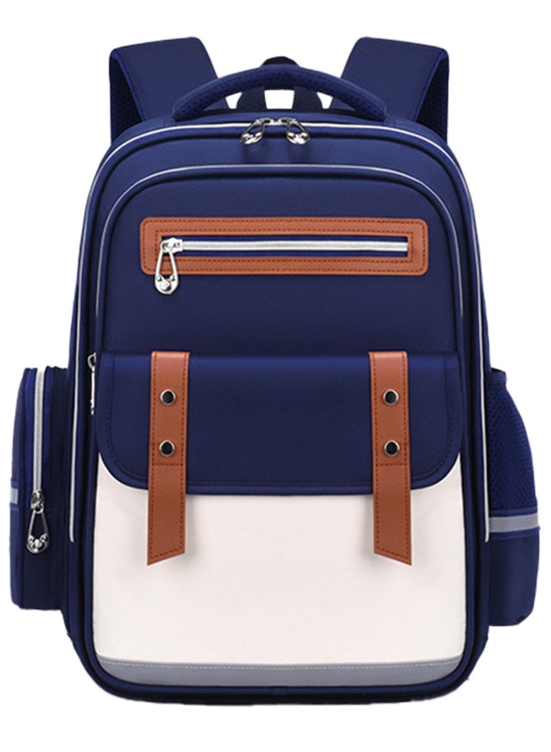 Kids Backpack Girls And Boys Lightweight Elementary Schoolbag Cute Large Capacity School Laptop Bookbags For Teens Students With Capybara Doll Pendant And Brooch(Blue Large Size)