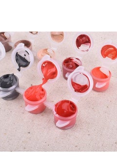 Excefore DIY Paint by Numbers Pink Tulips, for Adults Kids Tulip Paint by Numbers DIY Painting Acrylic Paint by Numbers Painting Kit Home Wall Living Room Bedroom Decoration  - Image 3