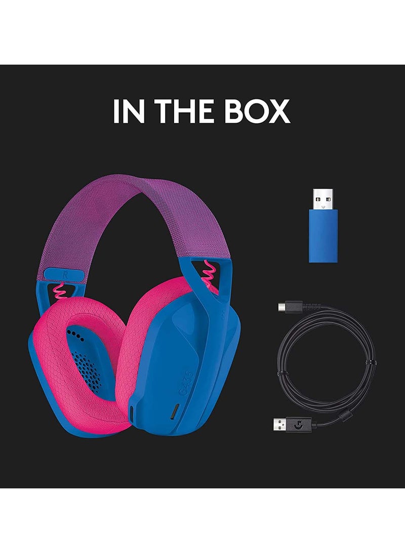 Logitech G435 Light Speed Wireless Gaming Headset - Blue - Image 2
