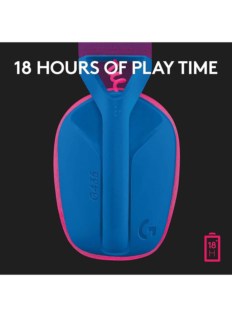 Logitech G435 Light Speed Wireless Gaming Headset - Blue - Image 5