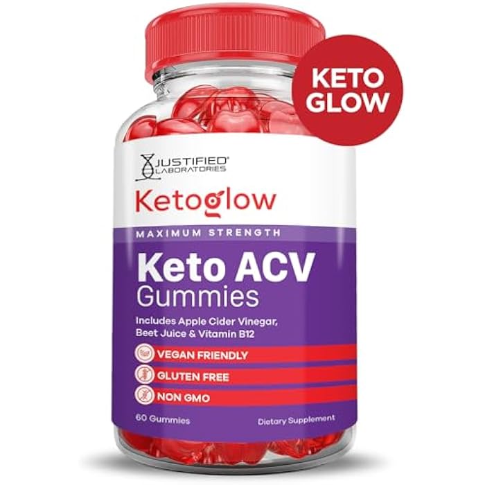 Justified Laboratories (2 Pack) Keto Glow Keto ACV Gummies Advanced Formula 1000MG Ketoglow Keto Gummies Apple Cider Vinegar Formulated with Pomegranate Beet Juice Powder B12 Vegan Non GMO 120 Gummys - Image 3