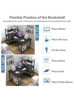 Home Office Writing Computer Desk Modern Simple Study Table with 4 Tier Shelves 100x45x111cm - pzsku/Z5275823EF8241C79928BZ/45/_/1664273648/2c78c4d0-5879-46e4-8fa6-0af9f4b8e741