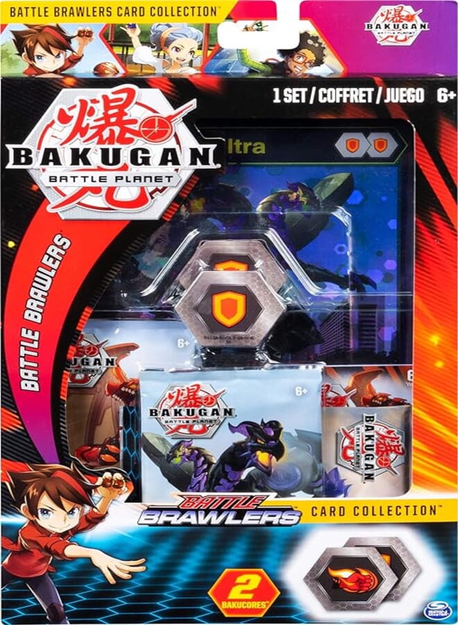 Bakugan deluxe battle brawlers card collection with jumbo foil nillious ultra card, for ages 6 and up
