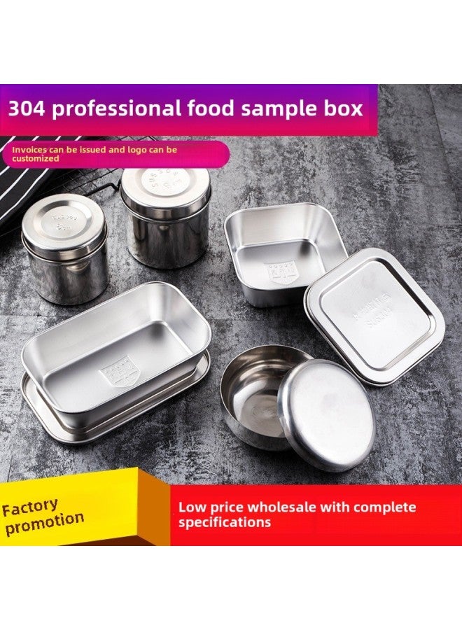 Food Grade 304 Stainless Steel Sample Retention Box Kindergarten Food Canteen Kitchen Food Sample Retention Special Box Bottle-Specifications:Large Cover Bowl (304 Material)  - Image 2