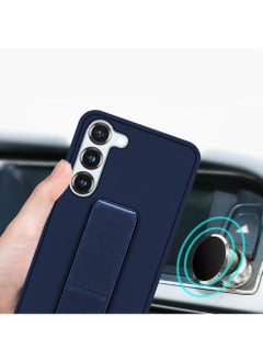 CATANES Samsung Galaxy S23 Plus Grip Case Magnetic Kickstand Cover with Foldable Hand Strap Dark Blue  - Image 4