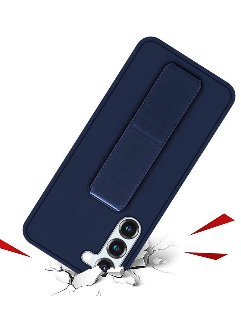 CATANES Samsung Galaxy S23 Plus Grip Case Magnetic Kickstand Cover with Foldable Hand Strap Dark Blue  - Image 5
