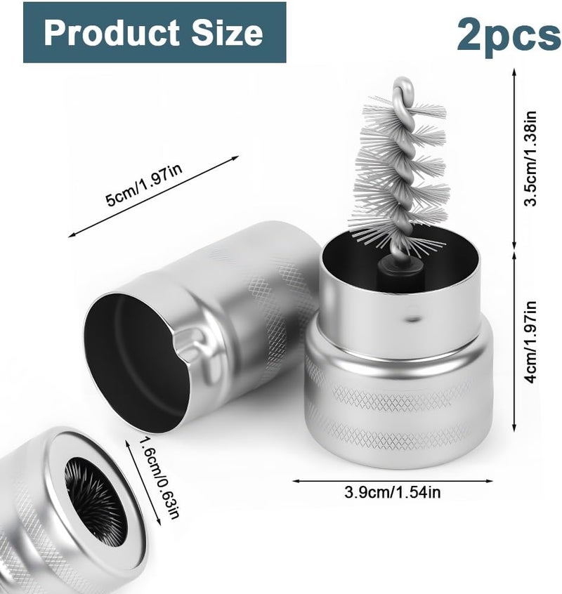 STHIRA ® 2Pcs Battery Terminal and Post Cleaner Wire Brush ToolStainless Steel Wire Brush Cleaning Tool, Vehicle Battery Cleaning Brush, Remove Dirt, Debris, and Rust - Image 2