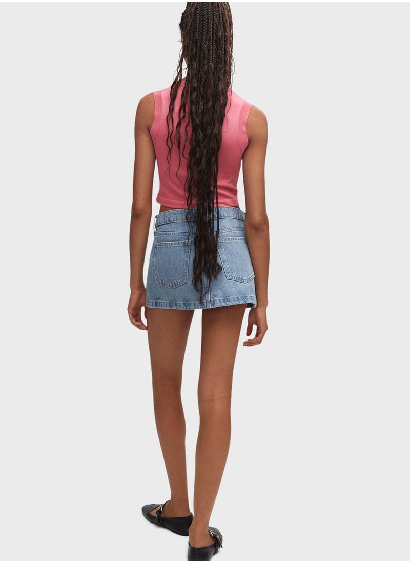 MANGO - Round Neck Crop Top - Image 1