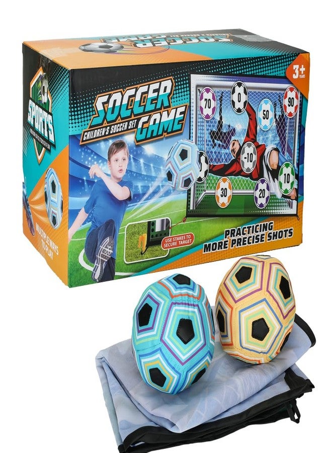 MRPAPA Kids Soccer Ball Target Game Set, Indoor Outdoor Sticky Soccer Game with 2 Soft Balls, 150x100cm Large Soccer Shooting Target, Fun Sports Toy Gift for Boys Girls Ages 3+ Backyard Yard Lawn Party Play - Image 1